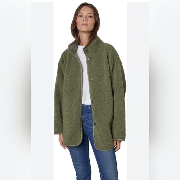 VELVET by Graham and Spencer* reversible ALBANY faux suede Sherpa jacket size L - Picture 14 of 17